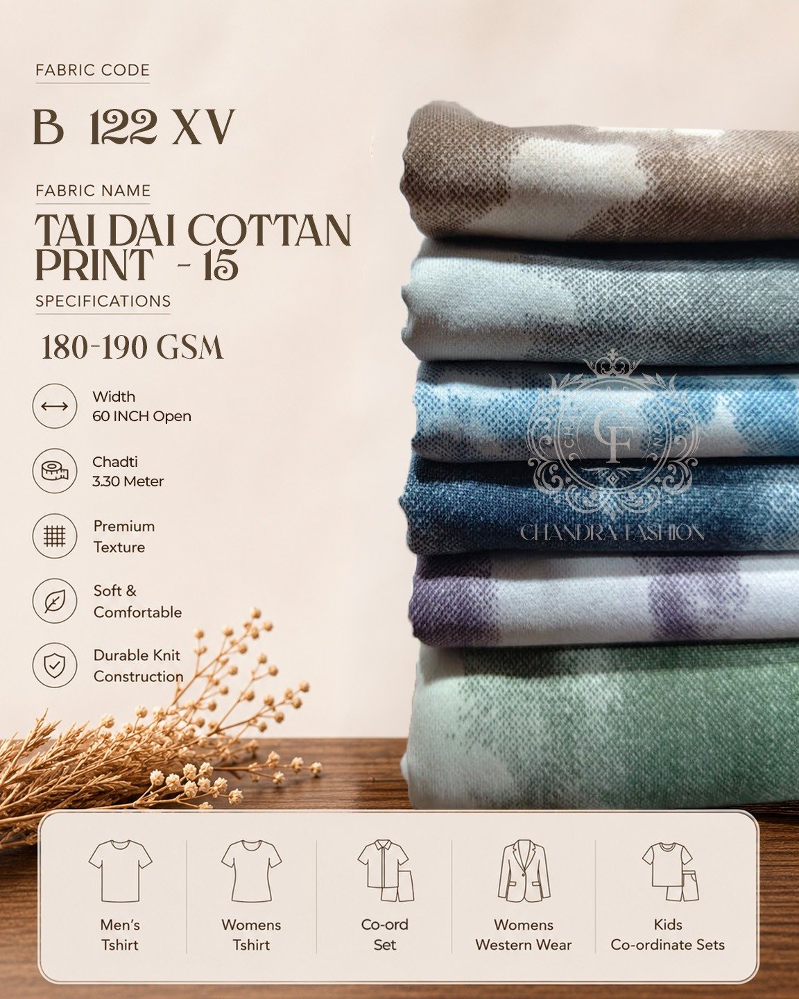 Tai Dai Cottan Print Fabric - 15